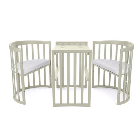 Waldin Owalne Łóżeczko 7w1 z materacem