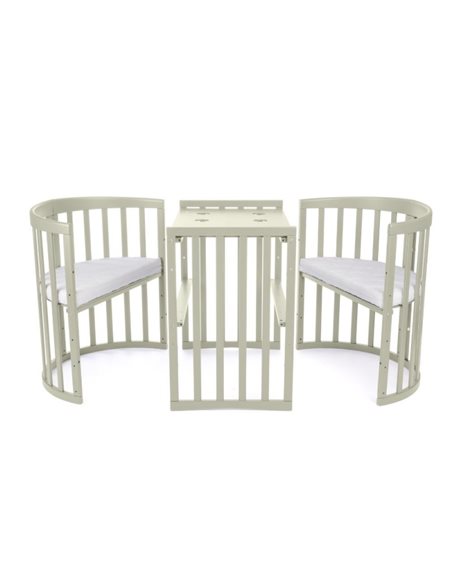 Waldin Owalne Łóżeczko 7w1 z materacem