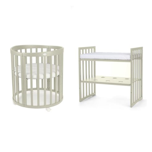 Waldin Owalne Łóżeczko 7w1 z materacem