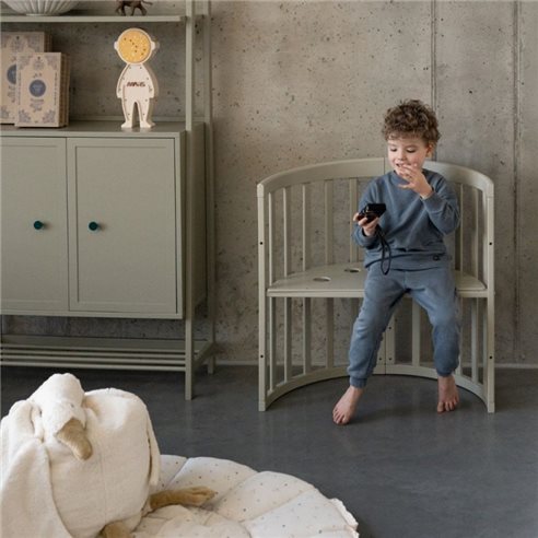 Waldin Owalne Łóżeczko 7w1 z materacem