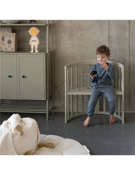 Waldin Owalne Łóżeczko 7w1 z materacem