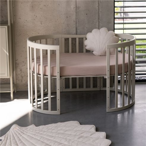 Waldin Owalne Łóżeczko 7w1 z materacem