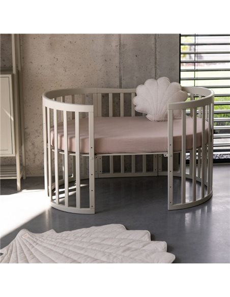 Waldin Owalne Łóżeczko 7w1 z materacem