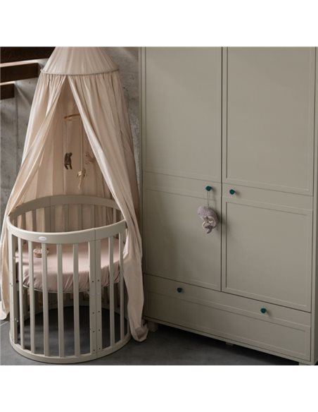 Waldin Owalne Łóżeczko 7w1 z materacem