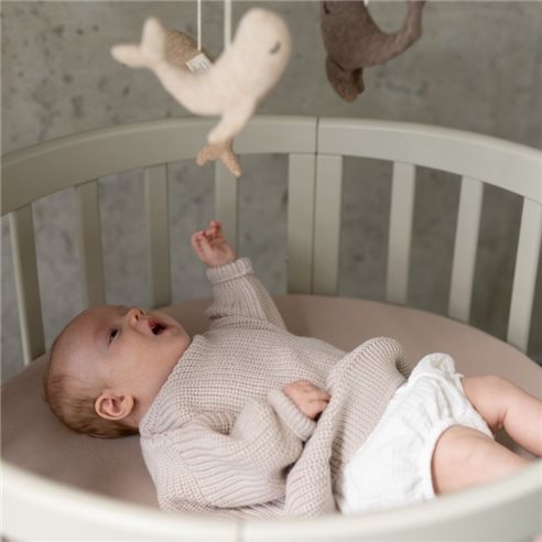 Waldin Owalne Łóżeczko 7w1 z materacem