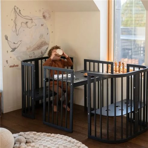 Waldin Owalne Łóżeczko 7w1 z materacem