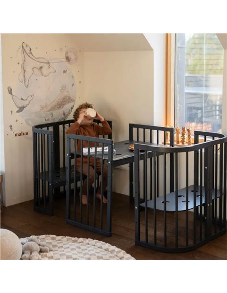 Waldin Owalne Łóżeczko 7w1 z materacem