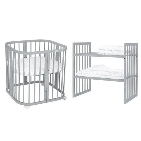 Waldin Owalne Łóżeczko 7w1 z materacem