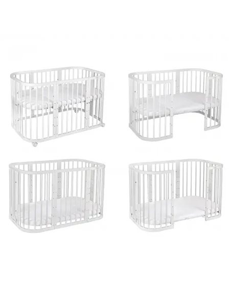 Waldin Owalne Łóżeczko 7w1 z materacem