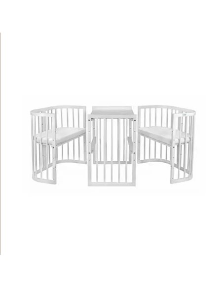 Waldin Owalne Łóżeczko 7w1 z materacem