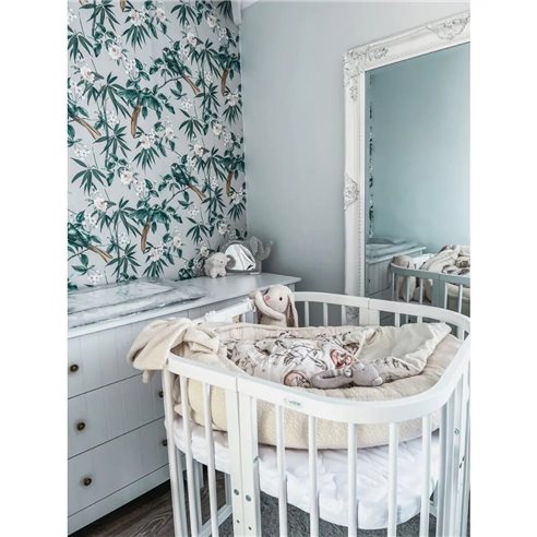 Waldin Owalne Łóżeczko 7w1 z materacem