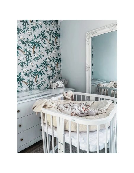 Waldin Owalne Łóżeczko 7w1 z materacem