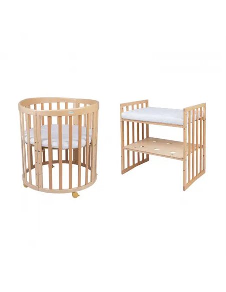 Waldin Owalne Łóżeczko 7w1 z materacem