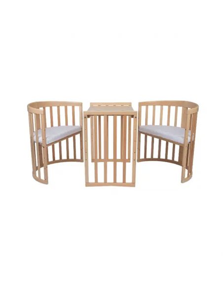 Waldin Owalne Łóżeczko 7w1 z materacem