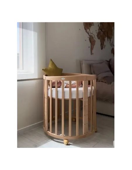 Waldin Owalne Łóżeczko 7w1 z materacem