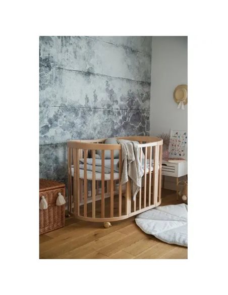 Waldin Owalne Łóżeczko 7w1 z materacem