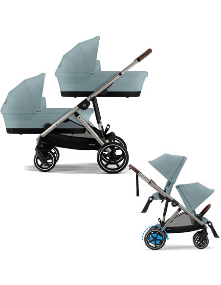 Cybex E-Gazelle Wózek Bliźniaczy 2w1