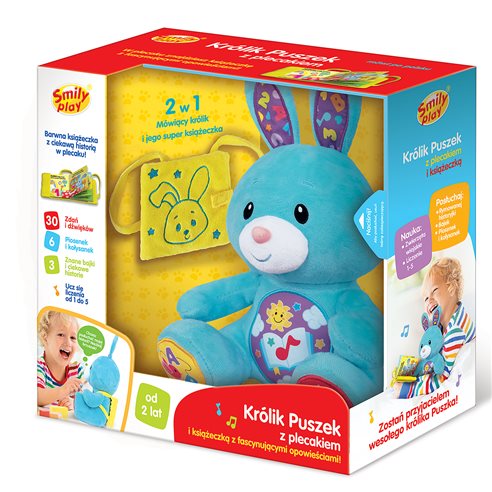 Smily Play Interaktywny Królik Puszek z Plecakiem
