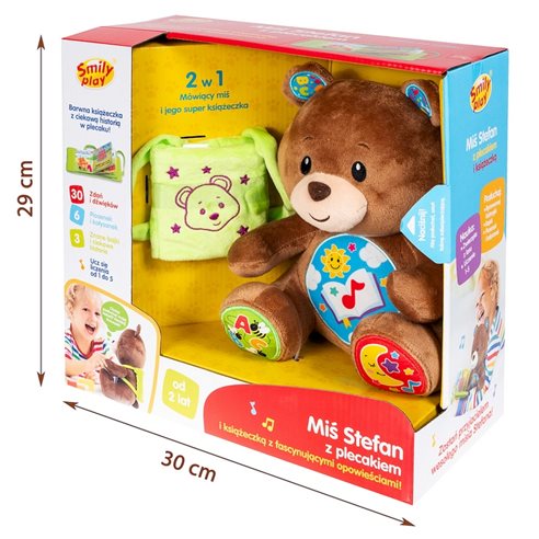 Smily Play Interaktywny Miś Stefan z plecakiem SP98296