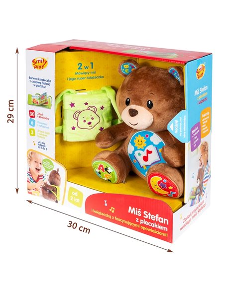 Smily Play Interaktywny Miś Stefan z plecakiem SP98296