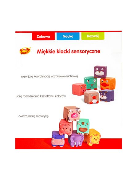 Smily Play Miękkie Klocki Sensoryczne 6 szt