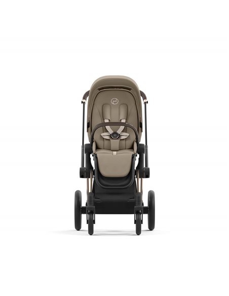 Cybex Priam 4.0 Wózek Głęboko-Spacerowy 2w1 Stelaż Chrom z brązowymi detalami
