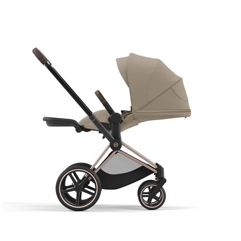 Cybex Priam 4.0 Wózek Głęboko-Spacerowy 2w1 Stelaż Chrom z brązowymi detalami