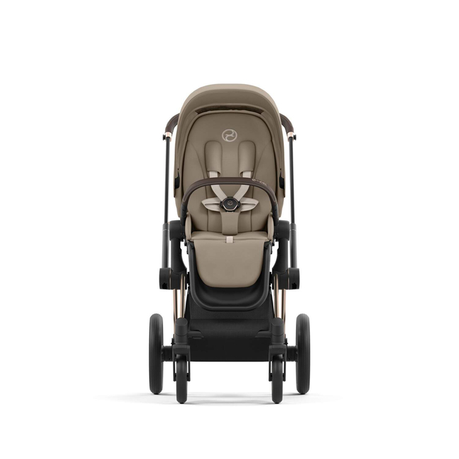 Cybex Priam 4.0 Wózek Głęboko-Spacerowy 2w1 Stelaż Chrom z brązowymi detalami