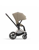 Cybex Priam 4.0 Wózek Głęboko-Spacerowy 2w1 Stelaż Chrom z brązowymi detalami