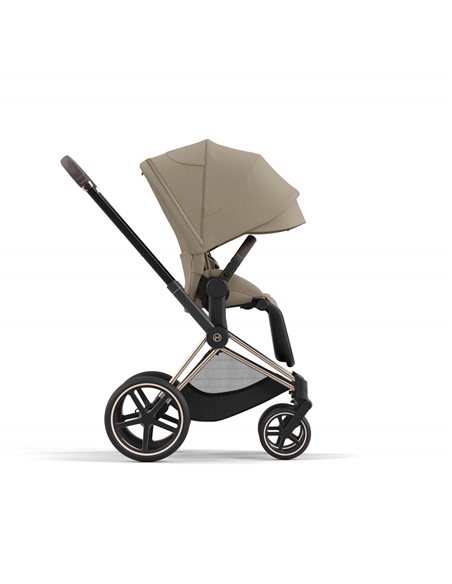 Cybex Priam 4.0 Wózek Głęboko-Spacerowy 2w1 Stelaż Chrom z brązowymi detalami