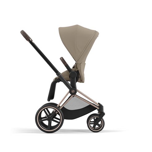 Cybex Priam 4.0 Wózek Głęboko-Spacerowy 2w1 Stelaż Chrom z brązowymi detalami