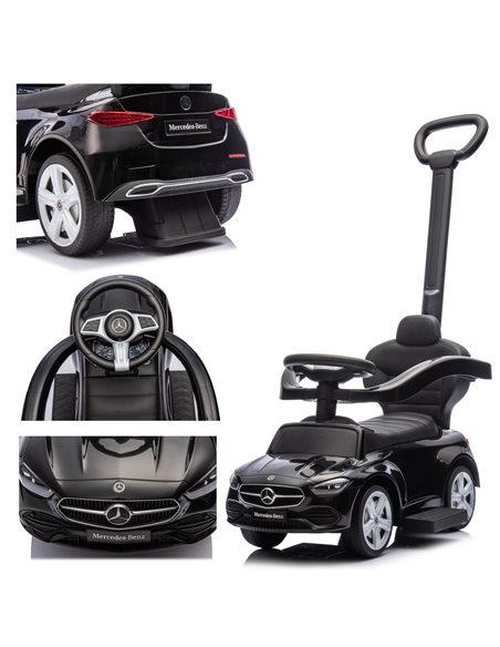 Jeździk Auto Pchacz Mercedes dla dziecka 4w1 z rączką Icoon