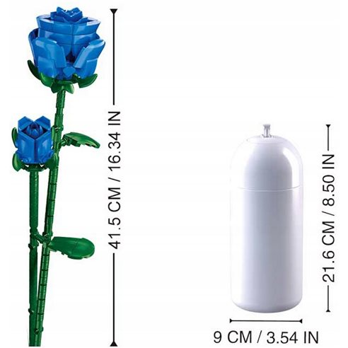 Sluban Klocki Kwiaty Niebieskie Róże z Wazonem 254 el.