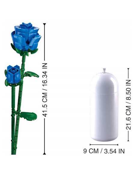 Sluban Klocki Kwiaty Niebieskie Róże z Wazonem 254 el.