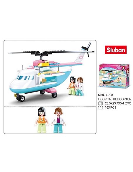 Sluban Klocki Śmigłowiec medyczny LPR 163 el. 