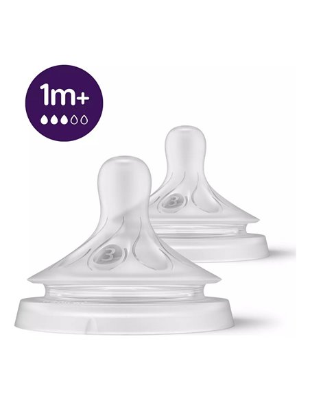 Avent Smoczek Natural Response 1m+ (średni przepływ) 2 szt.