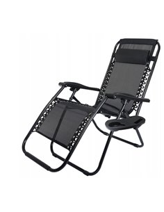 LEŻAK PLAŻOWY FOTEL OGRODOWY ZERO GRAVITY SKŁADANY KRZESŁO 2W1 PROGARDEN
