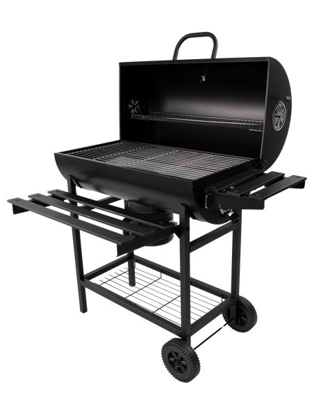 GRILL GRIL OGRODOWY WĘGLOWY POKRYWA POPIELNIK TERMOMETR DUŻY XXL PRZENOŚNY