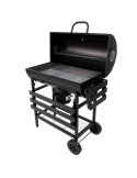 GRILL GRIL OGRODOWY WĘGLOWY POKRYWA POPIELNIK TERMOMETR DUŻY XXL PRZENOŚNY