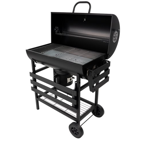 GRILL GRIL OGRODOWY WĘGLOWY POKRYWA POPIELNIK TERMOMETR DUŻY XXL PRZENOŚNY