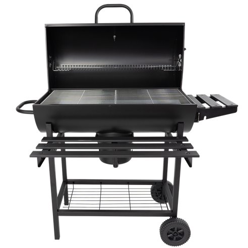 GRILL GRIL OGRODOWY WĘGLOWY POKRYWA POPIELNIK TERMOMETR DUŻY XXL PRZENOŚNY