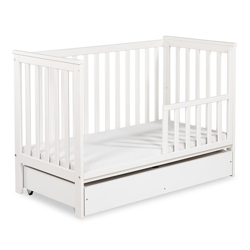 Klupś IWON Łóżeczko dziecięce 120×60 cm z barierką ochronną