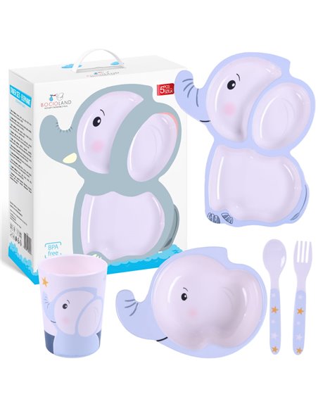 Bocioland Zestaw naczyń dla dzieci 5 el.