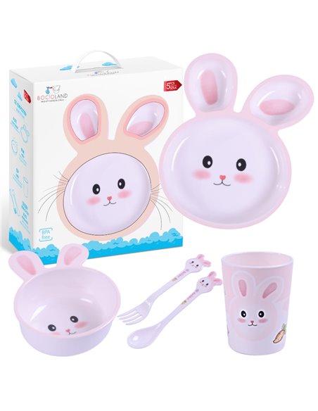 Bocioland Zestaw naczyń dla dzieci 5 el.