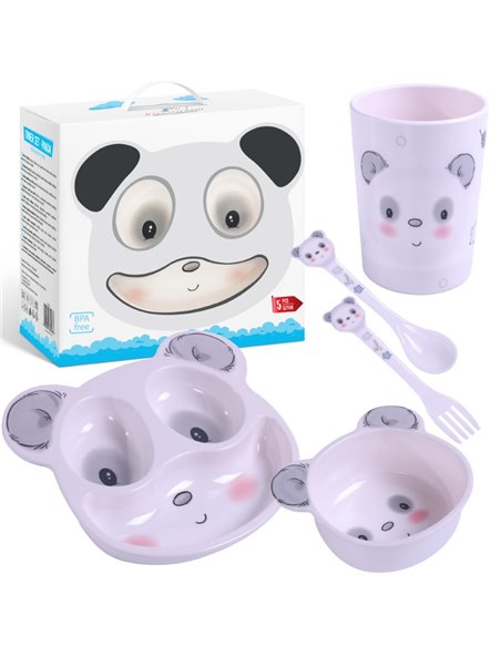 Bocioland Zestaw naczyń dla dzieci 5 el.