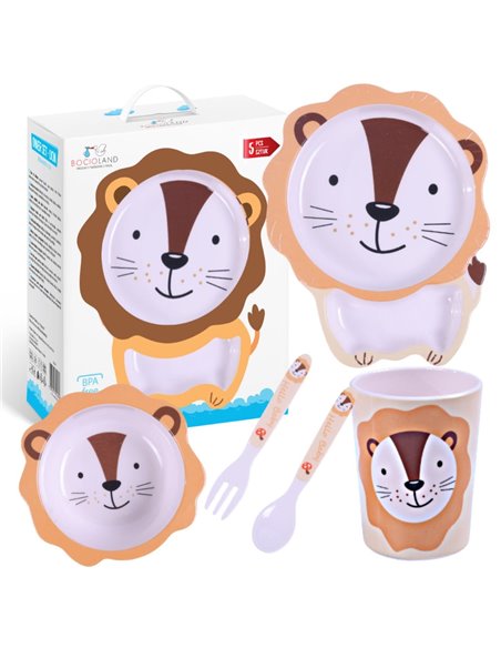 Bocioland Zestaw naczyń dla dzieci 5 el.