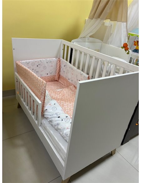 Klupś Noah z Barierką Ochronną Łóżeczko 120x60 