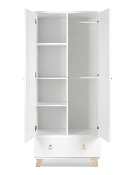 Klupś Noah Szafa 2-drzwiowa Biały OUTLET  