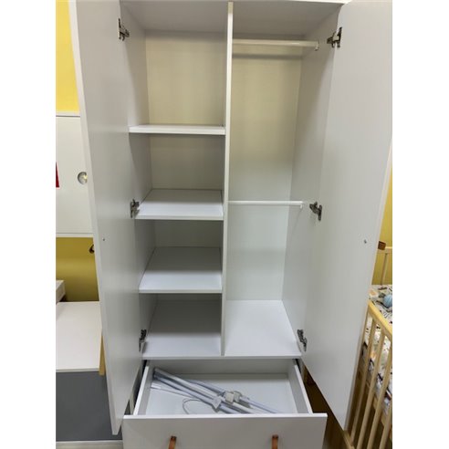 Klupś Noah Szafa 2-drzwiowa Biały OUTLET  