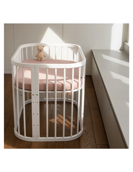 Waldin Prześcieradło bawełniane z Gumką 93x65 Łóżeczko 5w1